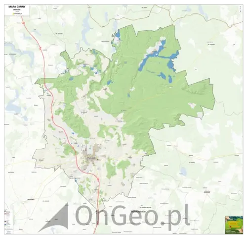 Mapa gminy Nidzica